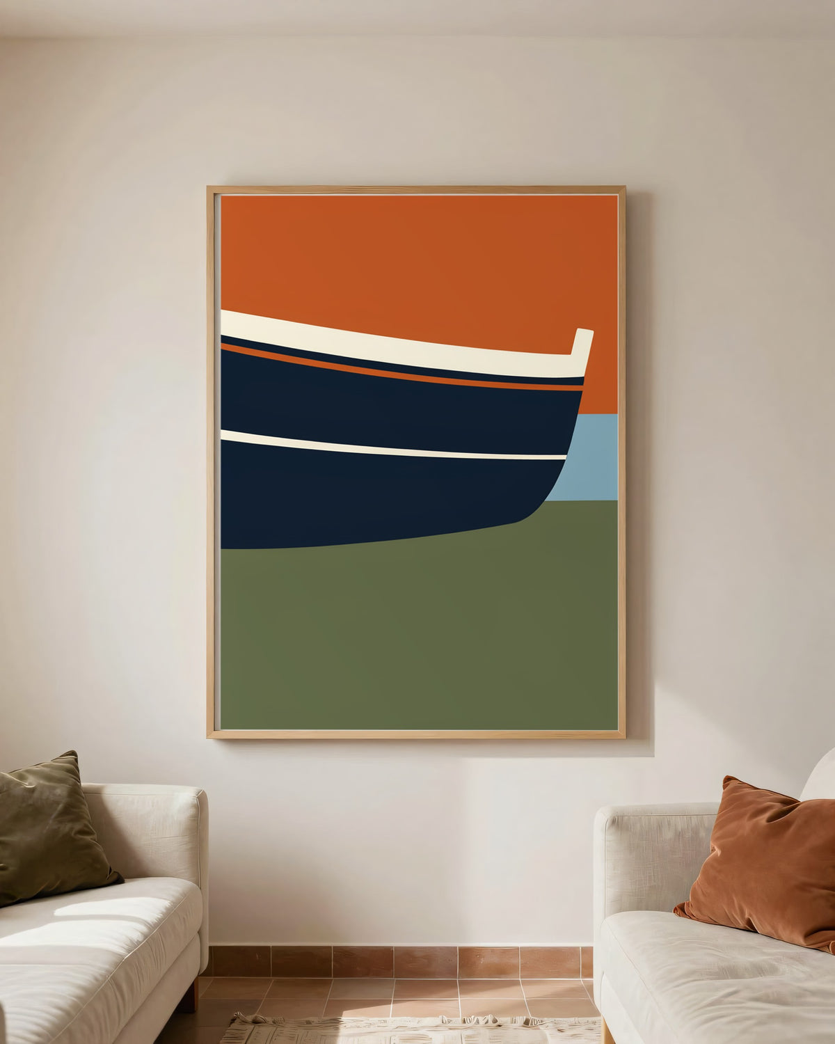 Le Tableau — Le Pointu, toile encadrée chêne clair
