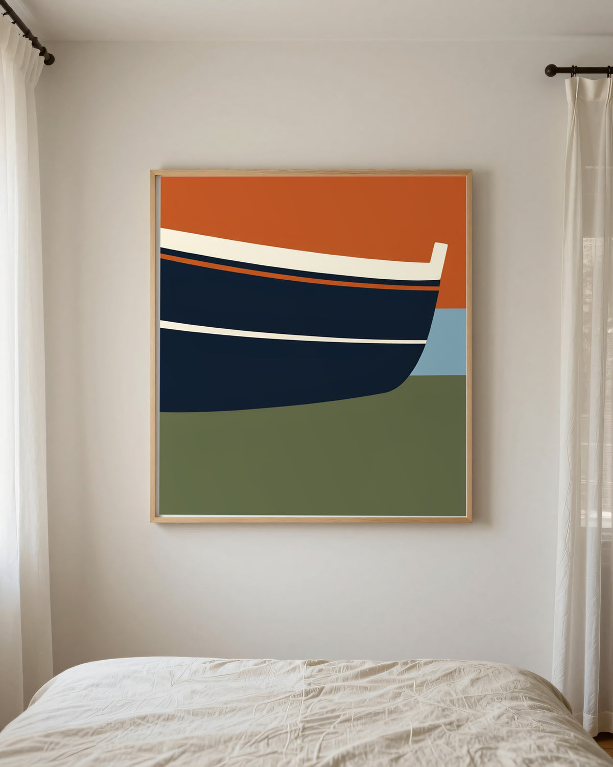 Le Tableau — Le Pointu, toile encadrée chêne clair