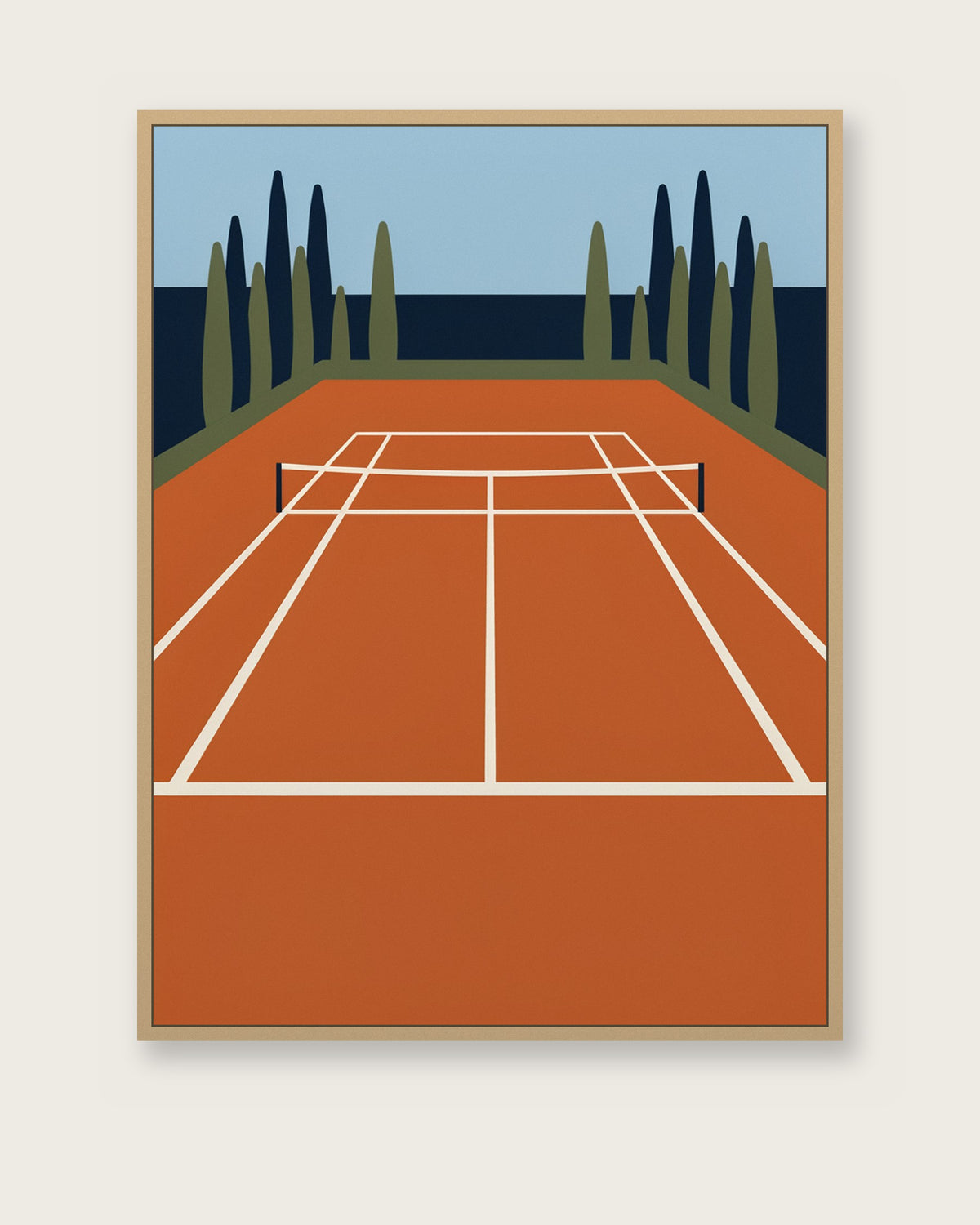 Le Tableau — Le Court, toile encadrée chêne clair