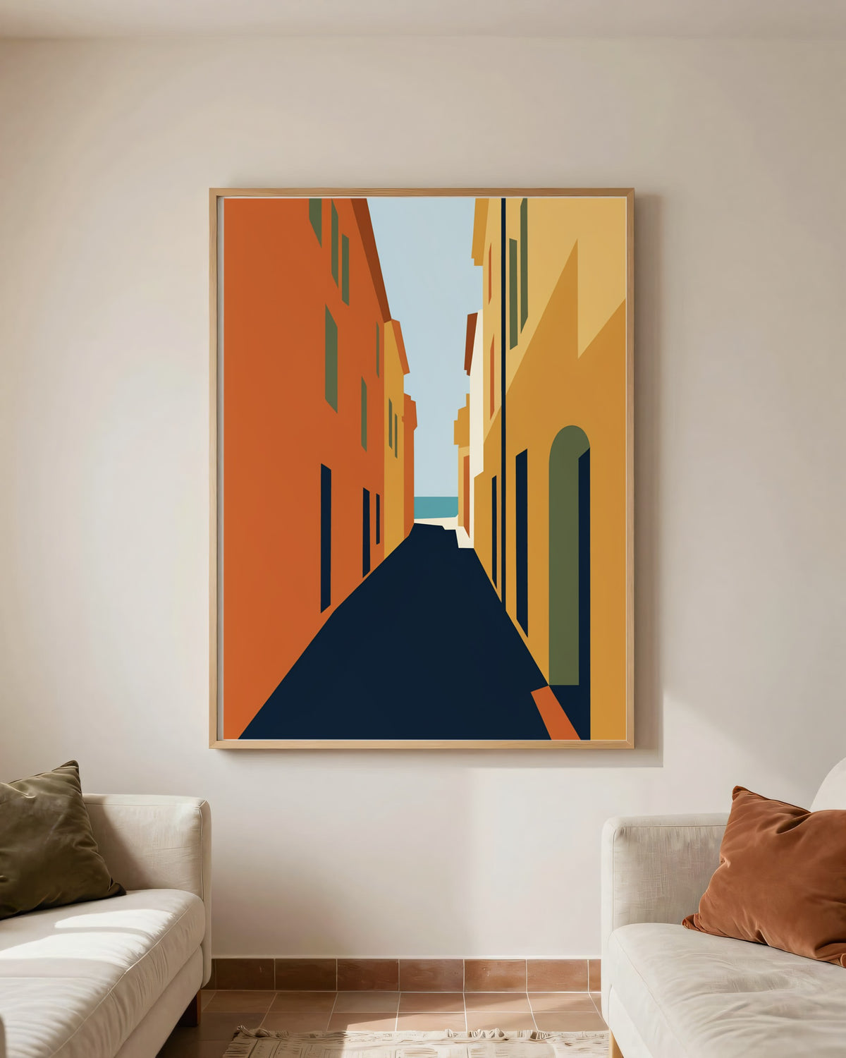 Le Tableau — La Calade, toile encadrée chêne clair