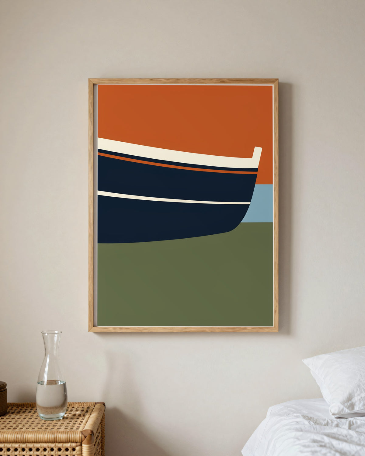 Le Tableau — Le Pointu, toile encadrée chêne clair